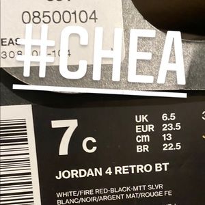 Jordan 4 Cements Toddler size 7c